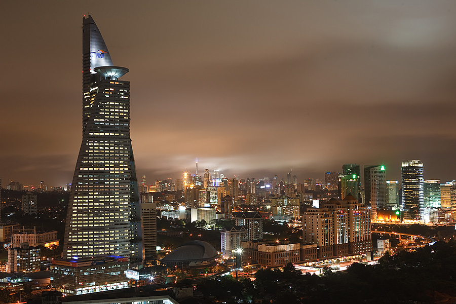 Petaling Jaya night skyline for Klang Valley suburb and business transfer context